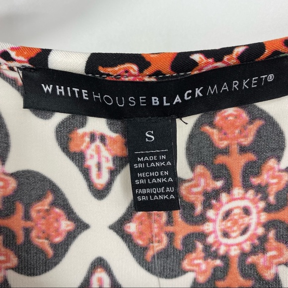 White House Black Market  Twist Detail Printed Knit Maxi Dress Size Small - Picture 3 of 11